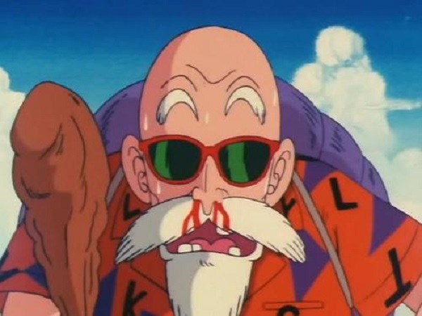 Dragon Ball Z Master Roshi nosebleed