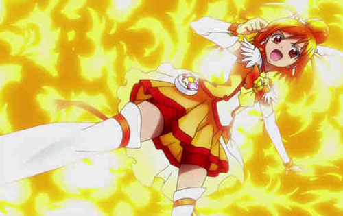 anime fire spirit girl