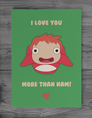 25 Anime Themed Valentine’s Day Cards! Gake no Ue no Ponyo (Ponyo) 1 anime valentines