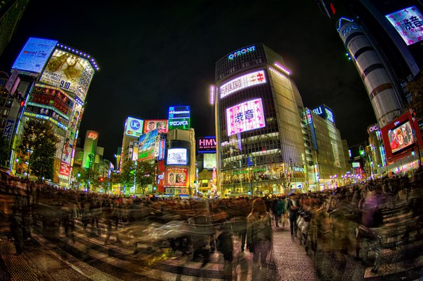 shibuya crossing anime in real life in Japan