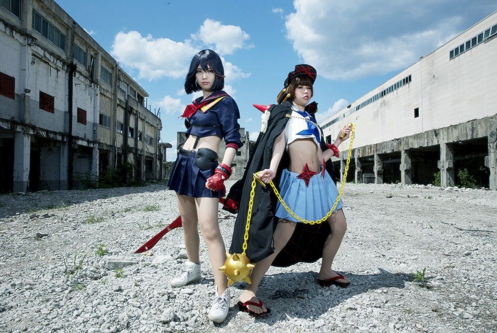 Kill la Kill cosplay Matoi Ryuuko and Mako Mankanshoku