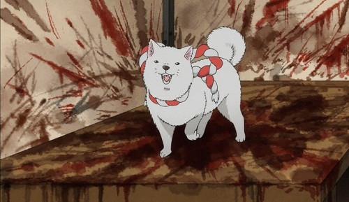 Shiro is a cute anime dog from Hoozuki no Reitetsu