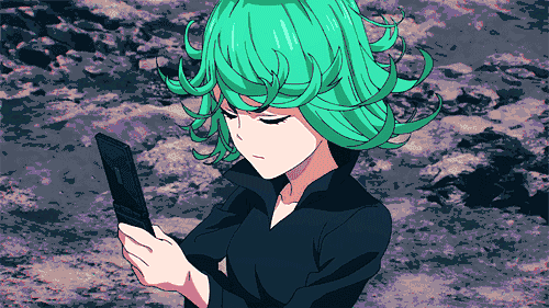 Tatsumaki One Punch Man anime girl with green hair