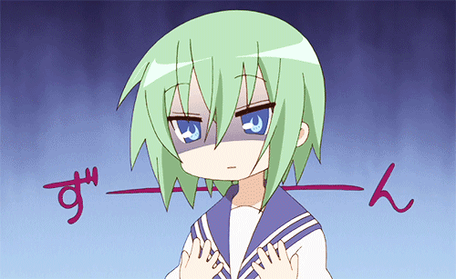 Minami Iwasaki Lucky Star аниме девушка с зелеными волосами