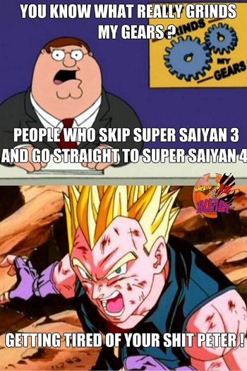 Dragon Ball z memes vegeta and peter from family guy