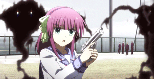 Cute Anime Girl Holding Gun gambar ke 18