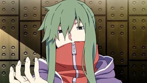 Tsubomi Kido Mekakucity Actors anime girl with green hair