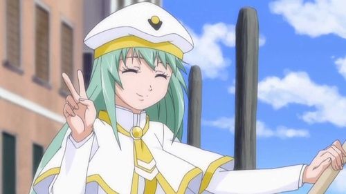 Alice Carroll Aria anime girl with green hair