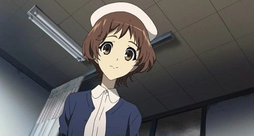 Another! anime nurse characters, Sanae Mizuno