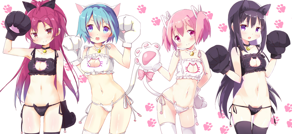 Mahou Shoujo Madoka★Magica nekomimi anime cat girl