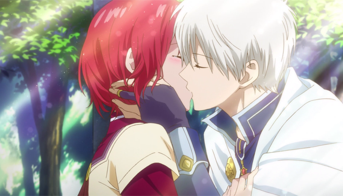 Akagami no Shirayukihime - Zen and Shirayuki kiss