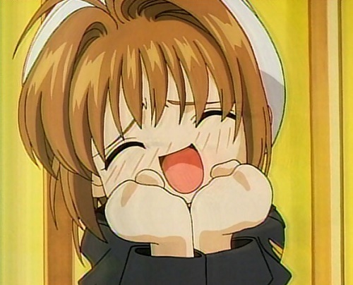 Sakura Kinomoto from Card Captor Sakura has a cute anime smile!