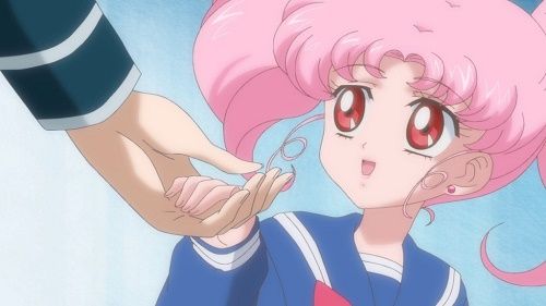 Chibiusa from Bishoujo Senshi Sailor Moon has a cute anime smile!