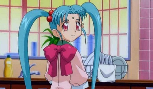 Sasami Jurai Masaki from Ai Tenchi Muyo! has a cute anime smile!