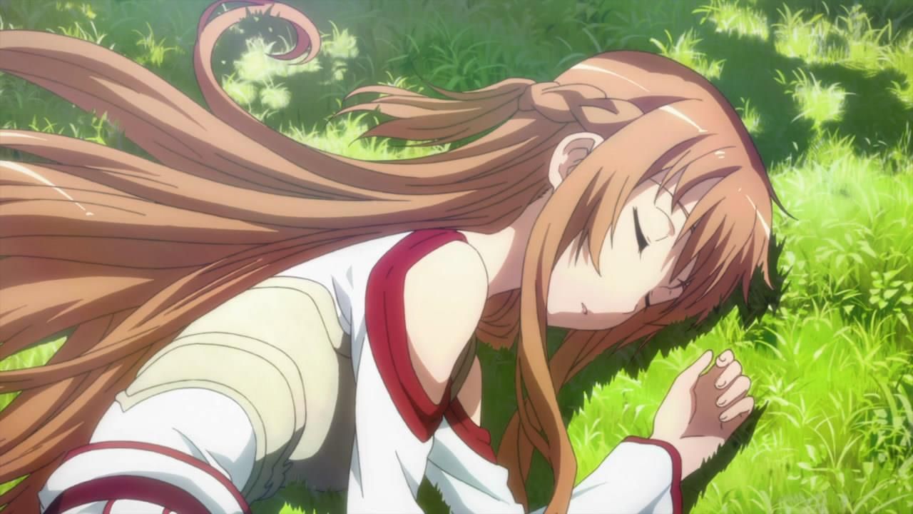 Asuna Sword Art Online anime long hair