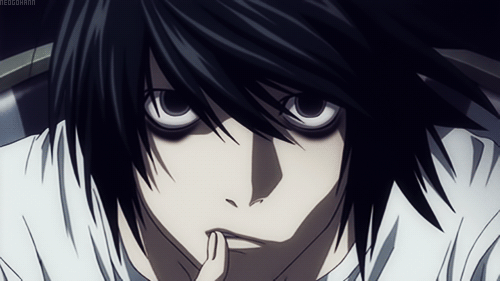 Death Note L Hottest Black Haired Anime Boy