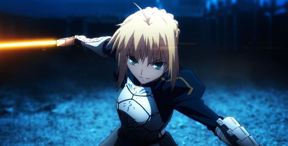 Anime girl sword fight