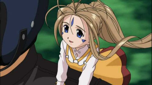 [Aa! Megami-sama! (TV) Specials] Belldandy, Keiichi - Riding on Shoulders Chibi Anime