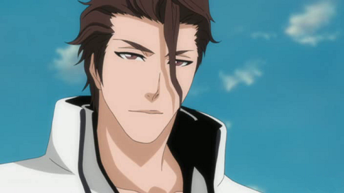 sousuke aizen bleach hot brown haired anime guy man