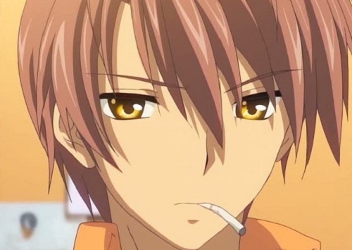 clannad akio furukawa hot brown haired anime man guy