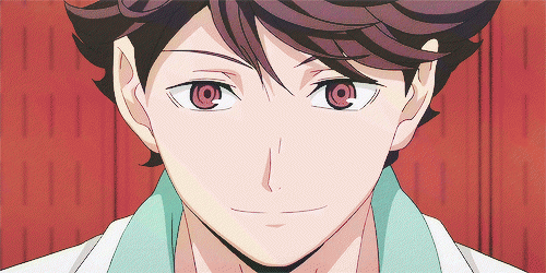 haikyuu!! tooru oikawa cute brown haired anime guy boy