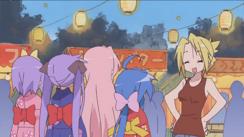 The girls from Lucky Star at a festival
