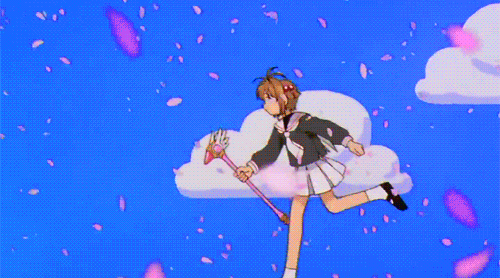 Cardcaptor Sakura, sakura kinomoto, magical girl anime, gif