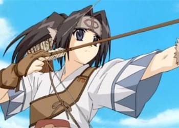 anime girl with a bow and arrow