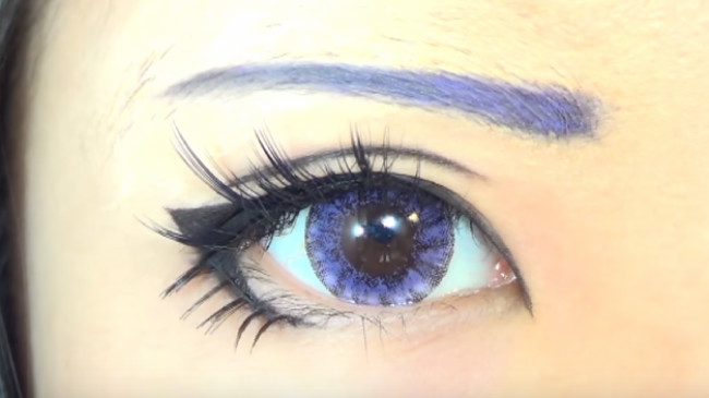 Blue Anime eye makeup