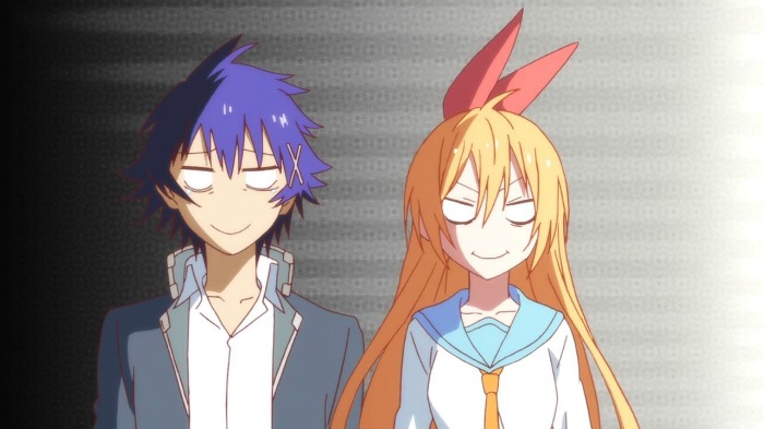 Nisekoi romantic chitoge and ichijou funny faces