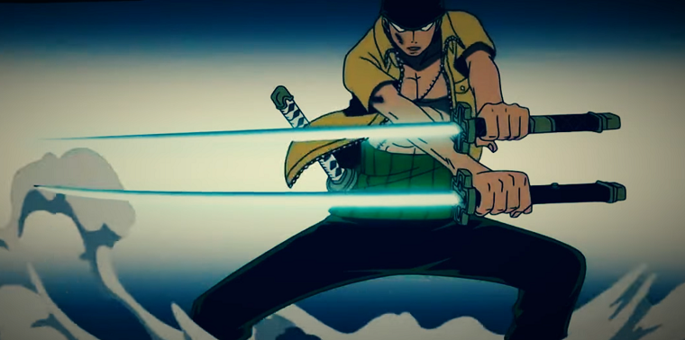 Zoro's ni giri against CP9's Kaku