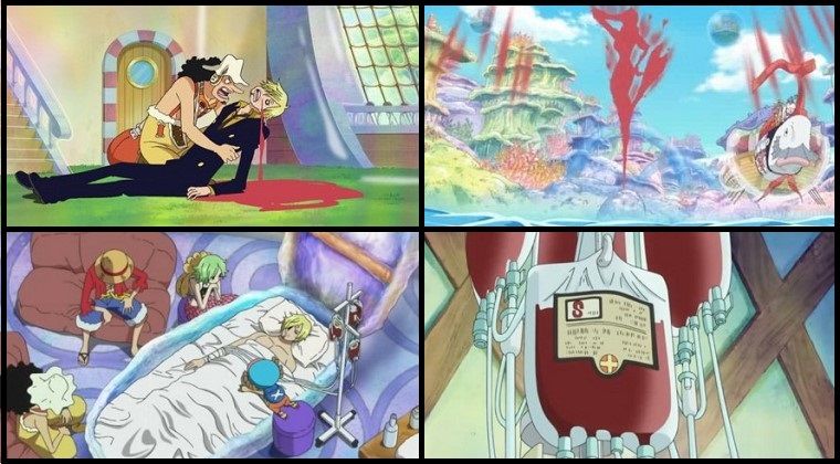 sanji's post time lapse nosebleeds he almost dies at fishman island