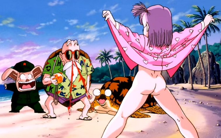 bulma flashes roshi