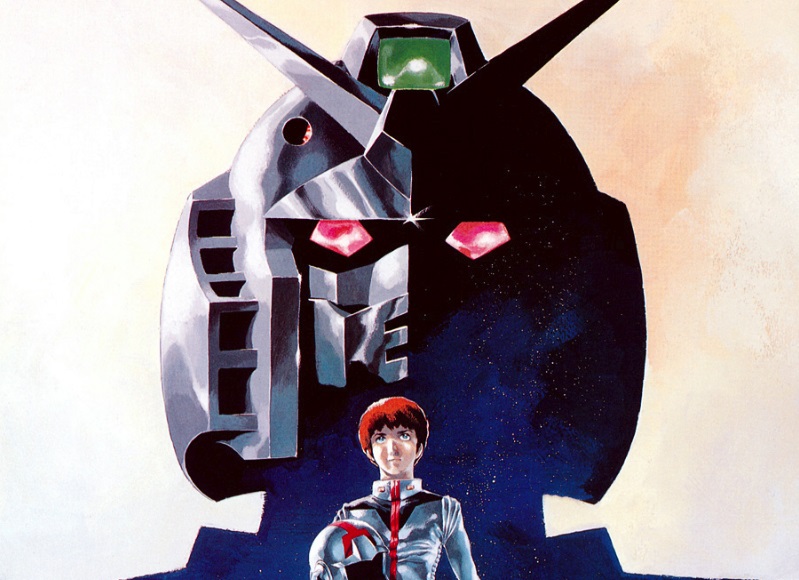 Mobile Suit Gundam movie poster with Amuro and the Gundam