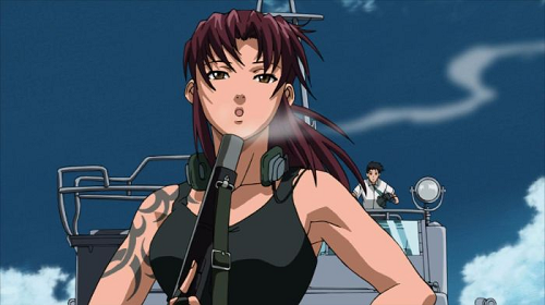 revy blowing smoking gun