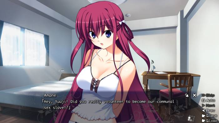 Amane Suou portant un haut sexy, Grisaia no Kajitsu