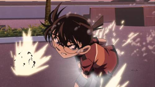 Conan Edogawa and ground sparks, Detective Conan Movie 14: The Lost Ship in the Sky