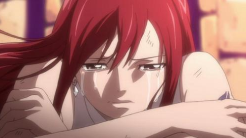 Anime Girls Crying, Erza Scarlet crying, Fairy Tail