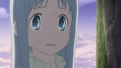 Meiko Menma Honma teary-eyed and sad, anohana: The Flower We Saw That Day