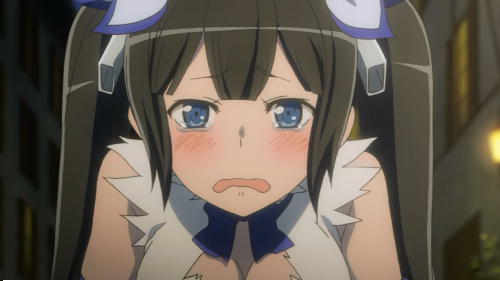 Hestia teary-eyed, Dungeon ni Deai wo Motomeru no wa Machigatteiru Darou ka