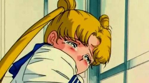 Usagi Tsukino crying and very sad, Bishoujo Senshi Sailor Moon