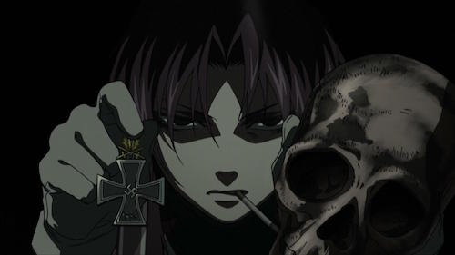 Revy stealing from a Nazi ship, Black Lagoon