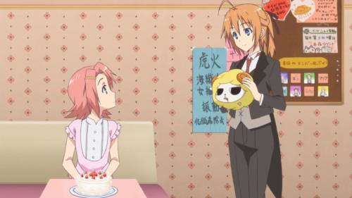 Scenes for a Happy Birthday Anime Style, Kureha Sakamichi looking at Subaru Konoe at her birthday party, Mayo Chiki!