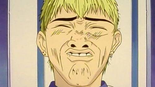 Funny Anime Faces, Eikichi Onizuka gurning, Great Teacher Onizuka