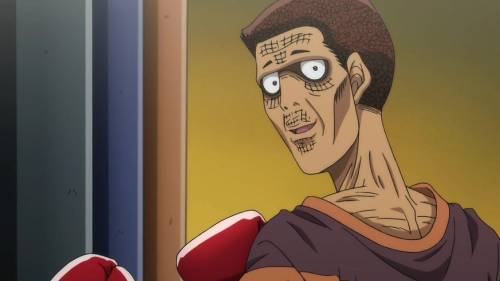 Funny Anime Faces, Masaru Aoki looking like a zombie, Hajime no Ippo: Rising