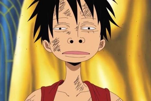 Luffy Monkey D. with deadpan face, One Piece