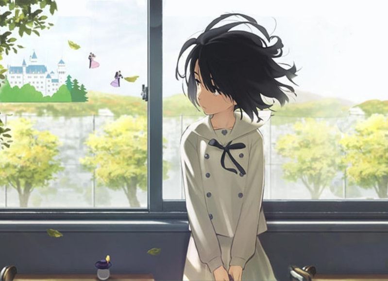 Anthem of the Heart Jun Naruse by a window poster
