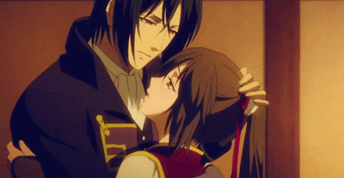 anime couples anime kiss gif