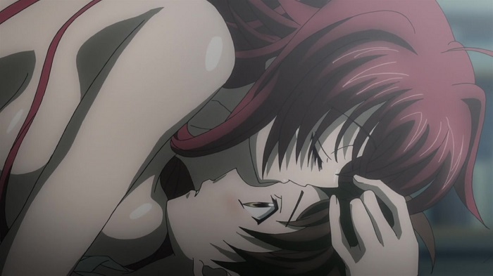 Naked Rias Gremory kissing Issei Hyoudou, High School DxD New