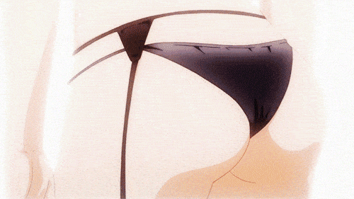 Stella Vermillion wearing sexy black panties with suspenders, Rakudai Kishi no Cavalry